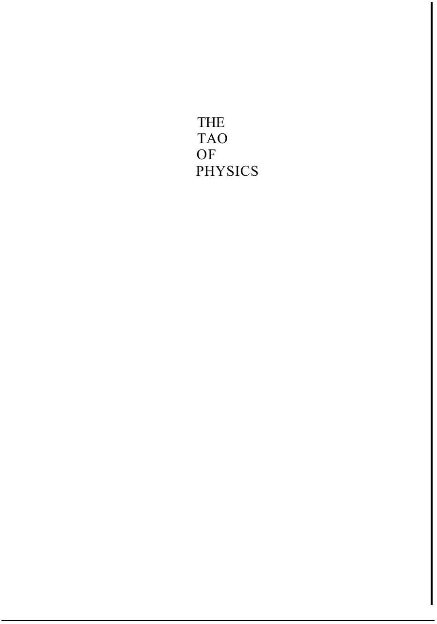 The Tao of Physics